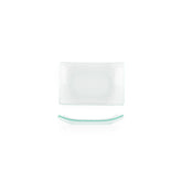 Glass Dinnerware 7.75" x 5" x h:0.75" Rectangular Clear Glass Platter (Set of 4)